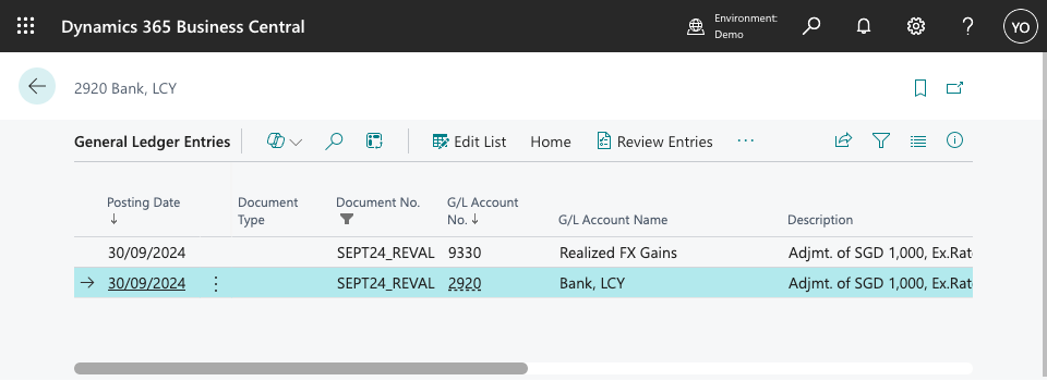 Dynamics 365 Business Central: Bank Revaluation, Realized or Unrealized?